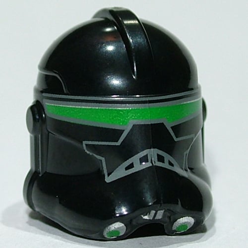 LEGO PART 11217pr0347 Helmet Clone Trooper Phase 2, Closed Front, Green