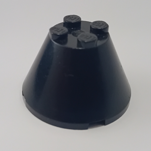 LEGO PART 3943b Cone 4 x 4 x 2, Axle Hole [Plain] | Rebrickable - Build ...