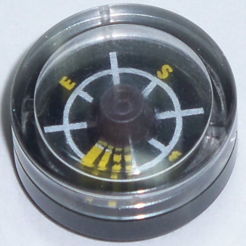 LEGO PART 70001pr0001 Equipment Compass with White Lines, Yellow