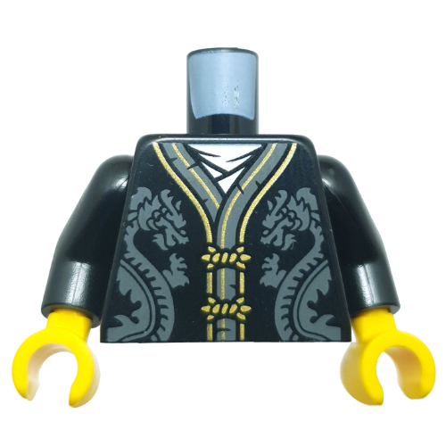 Lego Mage Robe LEGO PART 973c03h01pr0009 Torso, Robe, Dark Bluish Grey/Gold Trim, Dark ...
