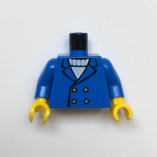 Lego Jacket Accessory LEGO PART 973c28h01pr0294 Torso Jacket with 4 Buttons and White Sweater ...
