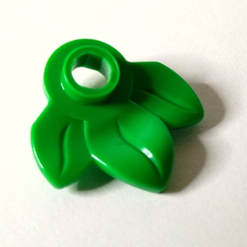 【エコ】 LEGO PART 32607 Plant, Plate 1 x 1 Round with 3 Leaves