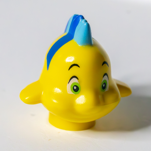 LEGO PART 15679pr0001 Animal, Fish with Small Eyes, Medium Blue Dorsal ...