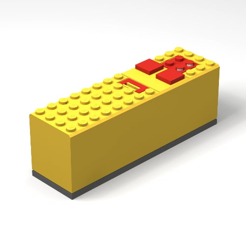 LEGO PART 2847c03 Battery Box, 9V 4 x 14 x 4 with Dark Bluish Gray Base