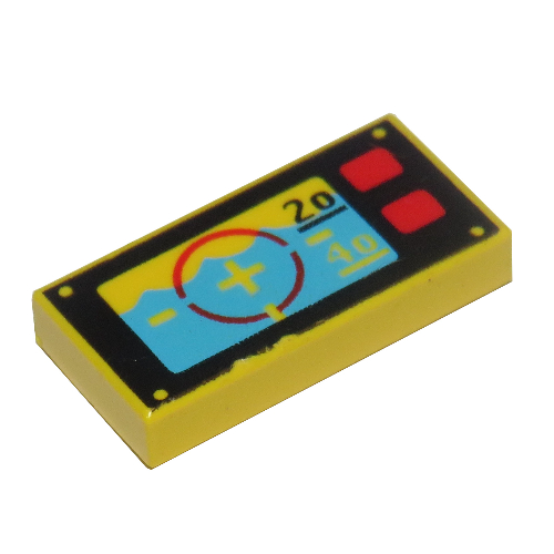 LEGO PART 3069bpr0093 Tile 1 x 2 with Underwater Navigation Print ...