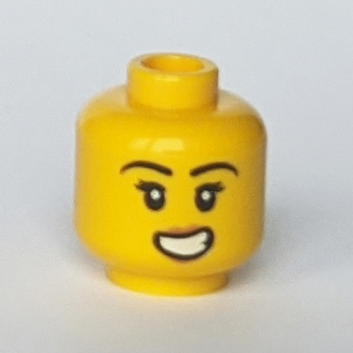 LEGO PART 3626cpr3063 Minifig Head Rooky Partnur, Eyebrows, Eyelashes ...