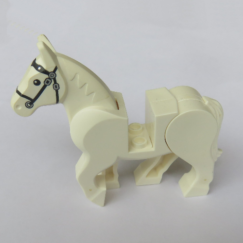 LEGO PART 10509pr0003 Animal, Horse, Moveable Legs with Black Bridle