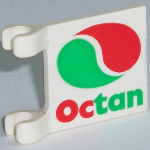 LEGO PART 2335pr0024 Flag 2 x 2 Square [Thin Clips] with Octan Logo ...