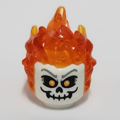 LEGO PART 26990c01pr3937 Minifig Head Special with TransOrange Flames