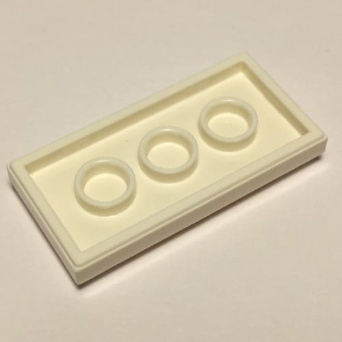 LEGO PART 65509 Plate Special 2 x 4 with Groove and Two Center