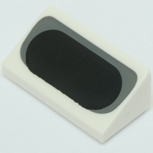 LEGO PART 85984pr0049 Slope 30° 1 x 2 x 2/3 with Black and Dark Bluish