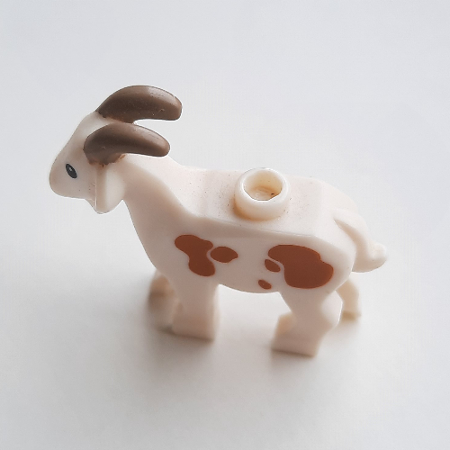 LEGO PART 95341pr0001 Animal, Goat with Dark Tan Horns and Medium