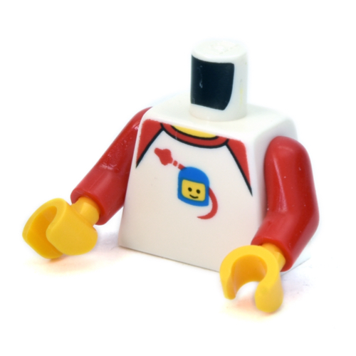 LEGO PART 973c22h01pr3432 Torso Shirt, Red Collar, Space Ship, and ...