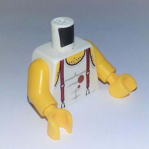 LEGO PART 973c01h01pr1722 Torso Tank Top with Suspenders, Mud and Hairy