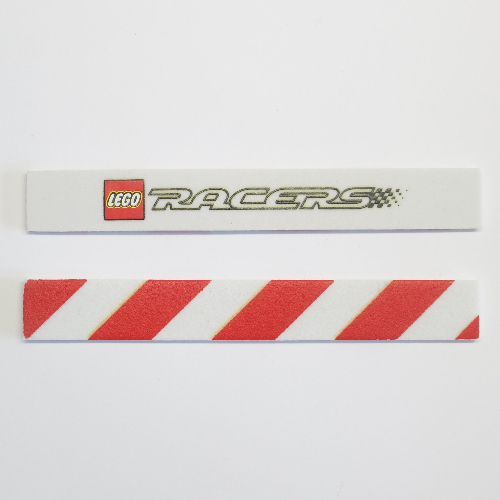 LEGO PART upn0288 Barrier, Lego and Racers Logos One Side, Red Danger ...
