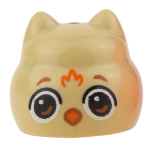 LEGO PART 5692pr0001 Ball with Ears with Owl Face print | Rebrickable ...