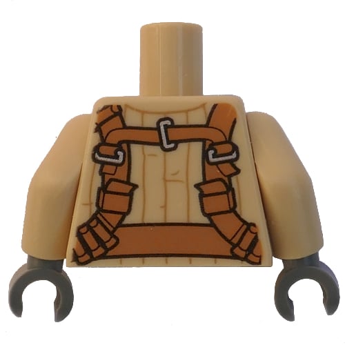 Lego Jacket Accessory LEGO PART 973c26h12pr3289 Torso Jacket, Medium Nougat Utility Shoulder ...