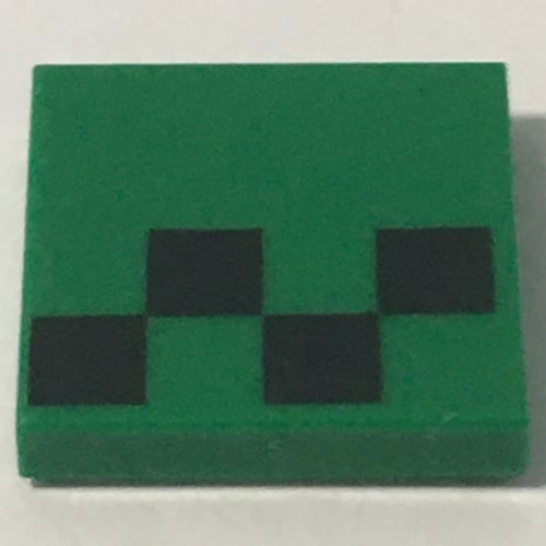 Minecraft Color Codeing LEGO PART 3068bpr0380 Tile 2 x 2 with Minecraft Pixels Black Squares ...
