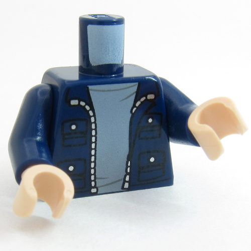 Lego Jacket Accessory LEGO PART 973c05h02pr2707 Torso Jacket with 4 Pockets, Silver Buttons ...