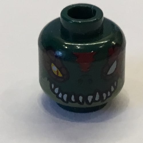 鹿　角 LEGO PART 3626cpr1141 Minifig Head Cragger, Dual Sided, Crocodile