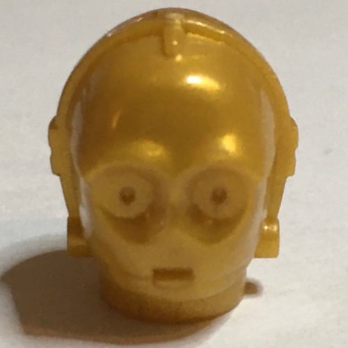 LEGO PART 30480 Minifig Head Special, Protocol Droid (C-3PO) [Plain ...