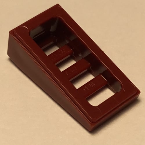 ●CODE 6 LEGO PART 61409 Slope 18° 2 x 1 x 2/3 with 4 Slots / Grate