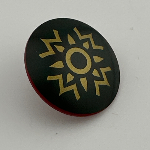 LEGO PART 75902pr0002 Shield Round Bowed with Dark Green and Gold Rohan ...