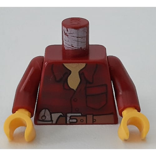 LEGO PART 973c10h01pr0250 Torso Chequered Shirt With Tool Belt Print