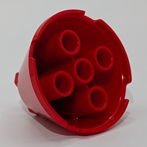 LEGO PART 3943b Cone 4 x 4 x 2, Axle Hole [Plain] | Rebrickable - Build ...