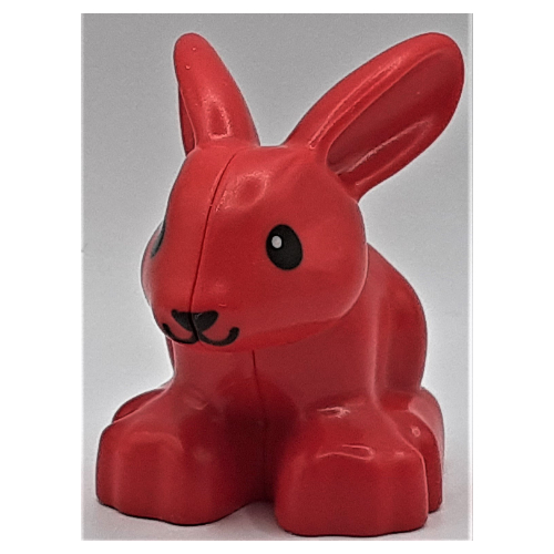 LEGO PART 89406pr0003 Duplo Animal Rabbit Black Eye, White Pupil Print ...