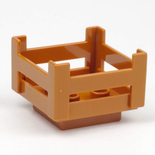 LEGO PART 6446 Duplo Container Wooden-Style Crate | Rebrickable - Build ...