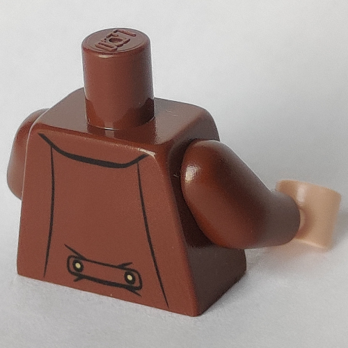 Lego Jacket Accessory LEGO PART 973c19h02pr1689 Torso Jacket over Vest with Buttons and Dark ...