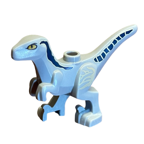 LEGO PART 77862pr0001 Animal, Dinosaur, Raptor, Child, Dark Blue, Tan ...