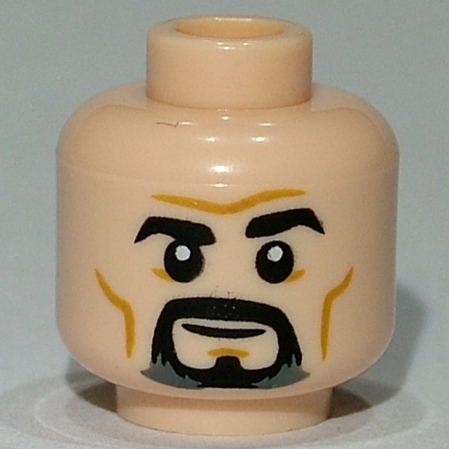 LEGO PART 3626cpr3580 Minifig Head Doctor Strange, Goatee, Dark