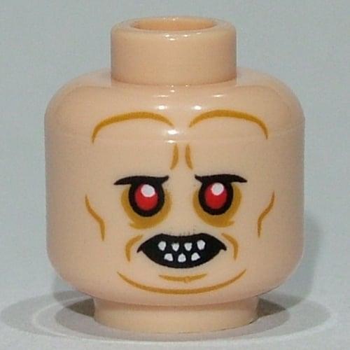 LEGO PART 3626cpr3686 Minifig Head Bib Fortuna, Forehead Lines, Bared