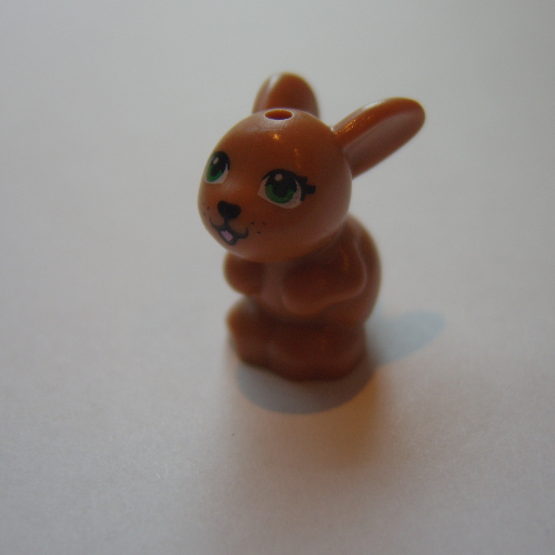 Lego Elmo Rabbit LEGO PART 34050pr0006 Animal, Rabbit / Bunny Sitting with Green Eyes ...