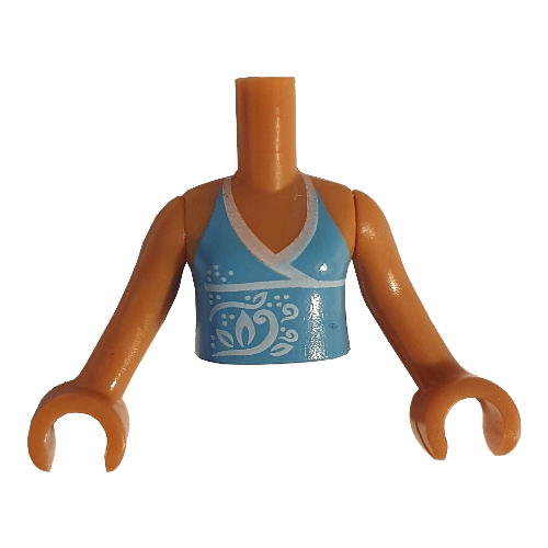 LEGO PART 92456c02pr0052 Minidoll Torso Girl with Medium Azure Top with