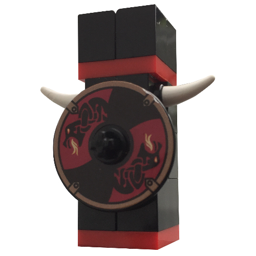 LEGO PART fig0008 Viking Chess Piece Red Rook - Glued | Rebrickable ...