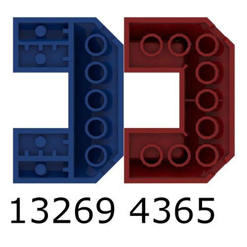 LEGO PART 13269 Wedge Sloped 45° 6 x 4 Double / 33°, 5 Bottom