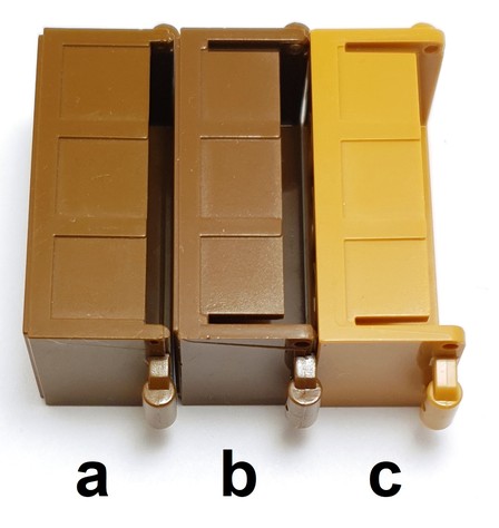 LEGO PART 4738b Treasure Chest Bottom with Rear Slots, with Groove