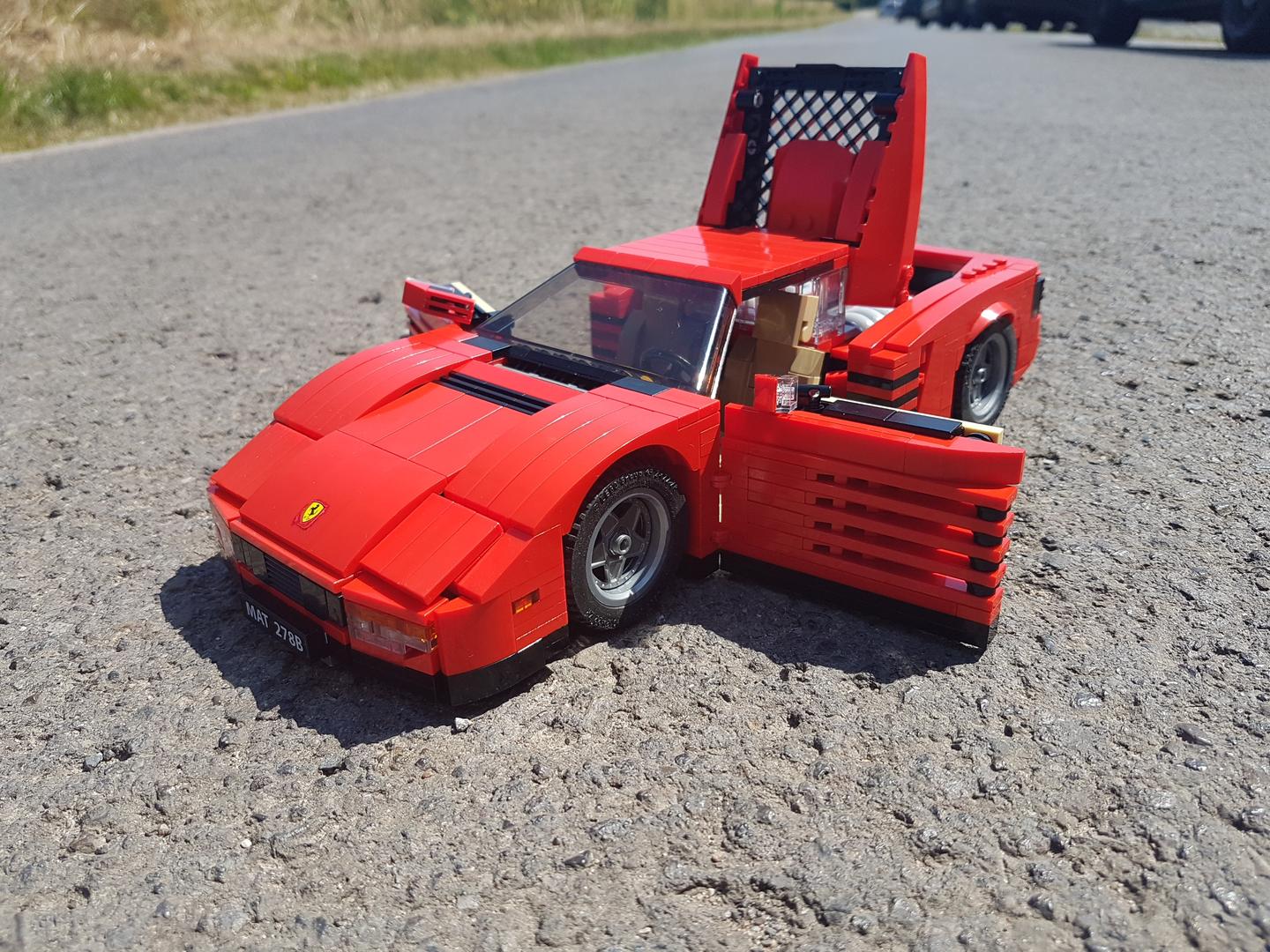 LEGO MOC Ferrari Testarossa, coupe, roadster, 2 in 1 instructions by