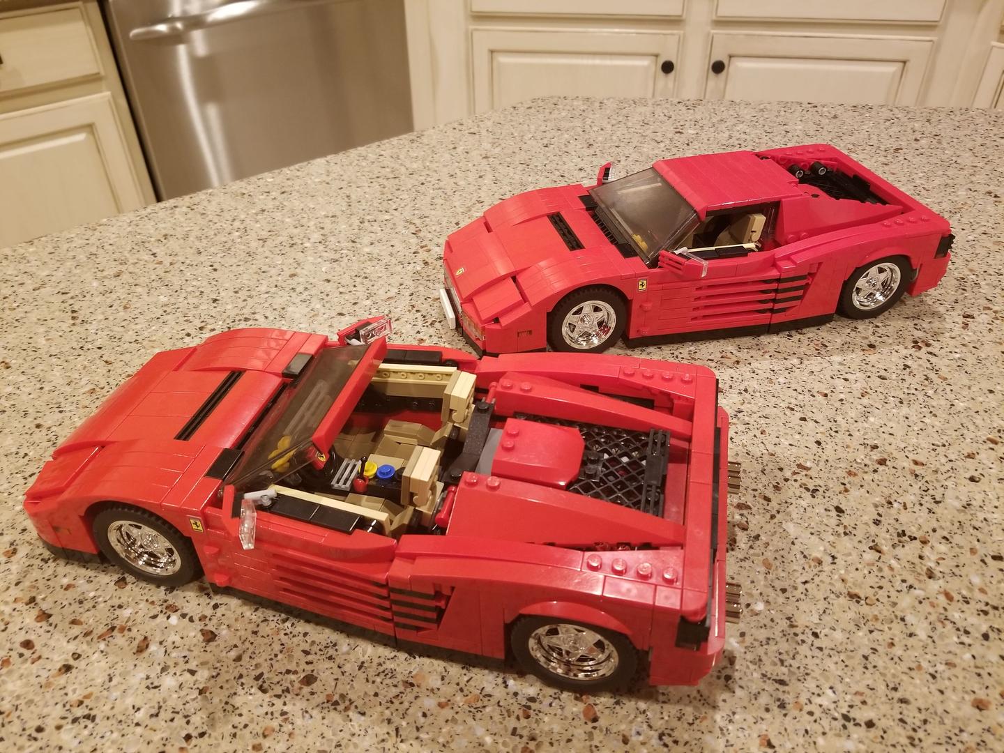 LEGO MOC Ferrari Testarossa, coupe, roadster, 2 in 1 instructions by